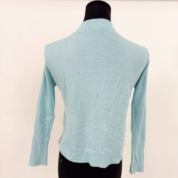 BABY BLUE 90S ZIP UP SWEATER KNIT - Picture 4 of 8